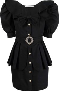 Alessandra Rich Mini-jurk met ceintuur Zwart