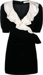 Alessandra Rich Mini-jurk met V-hals Zwart