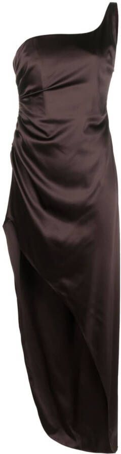 Alessandra Rich Asymmetrische jurk Bruin