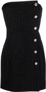 Alessandra Rich Mini-jurk met krijtstreep Zwart