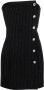Alessandra Rich Mini-jurk met krijtstreep Zwart - Thumbnail 1