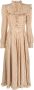 Alessandra Rich Midi-jurk met stippen Beige - Thumbnail 1
