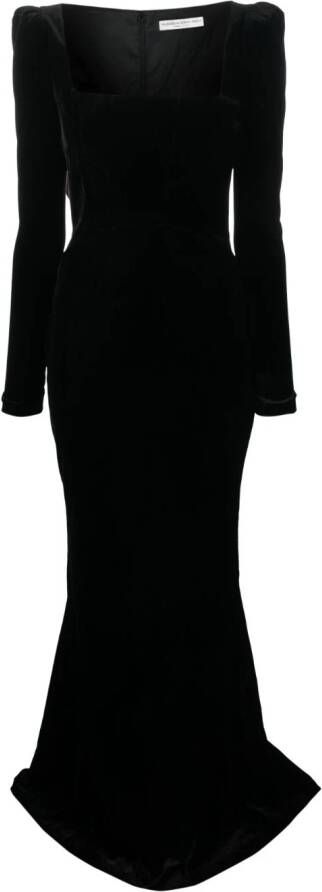 Alessandra Rich Mini-jurk met vierkante hals Zwart
