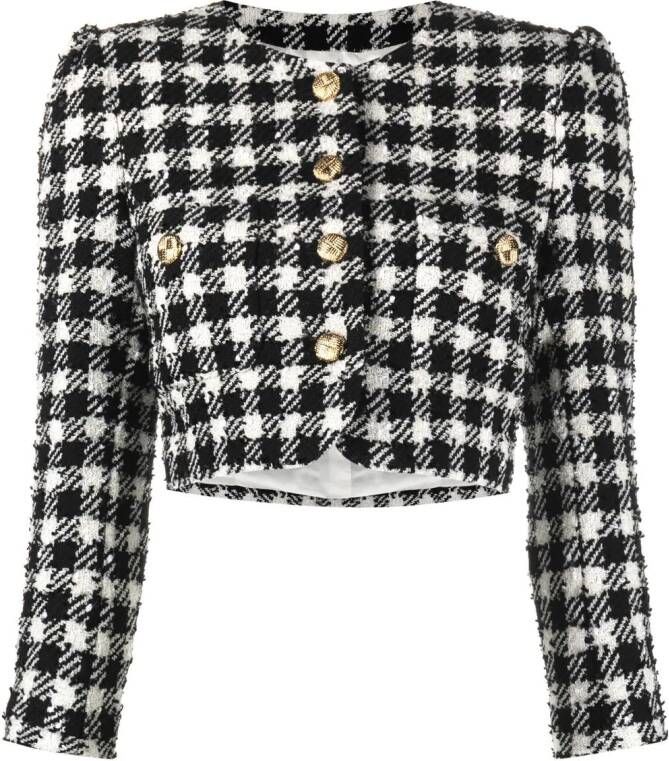 Alessandra Rich Tweed jack Zwart