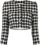 Alessandra Rich Tweed jack Zwart - Thumbnail 1