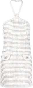 Alessandra Rich Tweed mini-jurk 822 WHITE