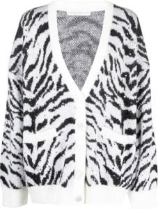 Alessandra Rich Vest met zebraprint Wit