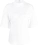 ALESSANDRO VIGILANTE Blouse met trechterhals Wit - Thumbnail 1