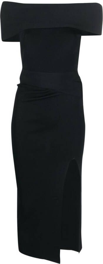 ALESSANDRO VIGILANTE Off-shoulder jurk Zwart