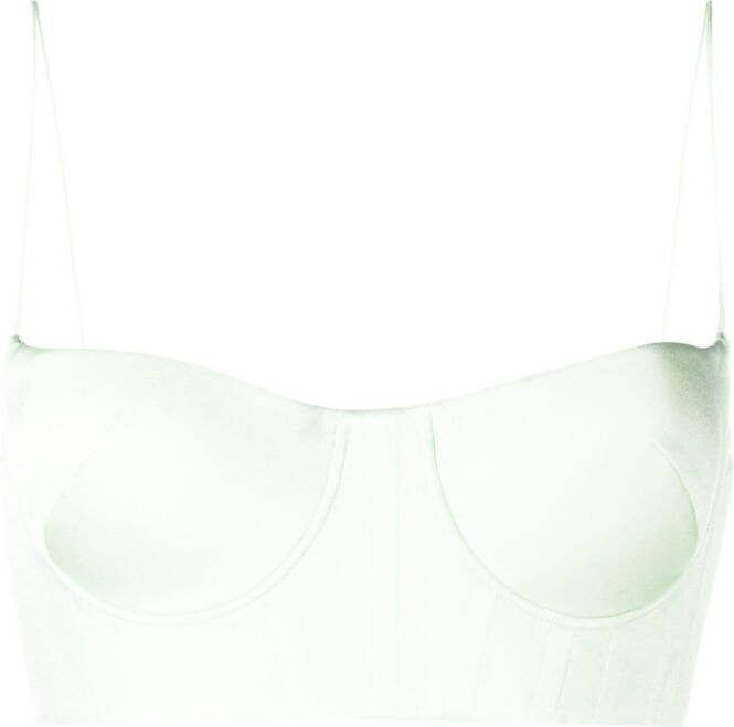 Alex Perry Cropped bustier Groen