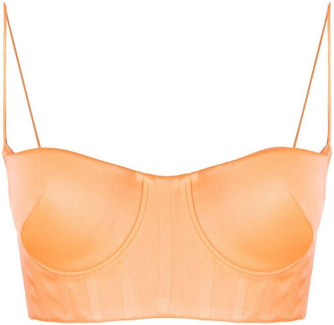 Alex Perry Cropped bustier Roze