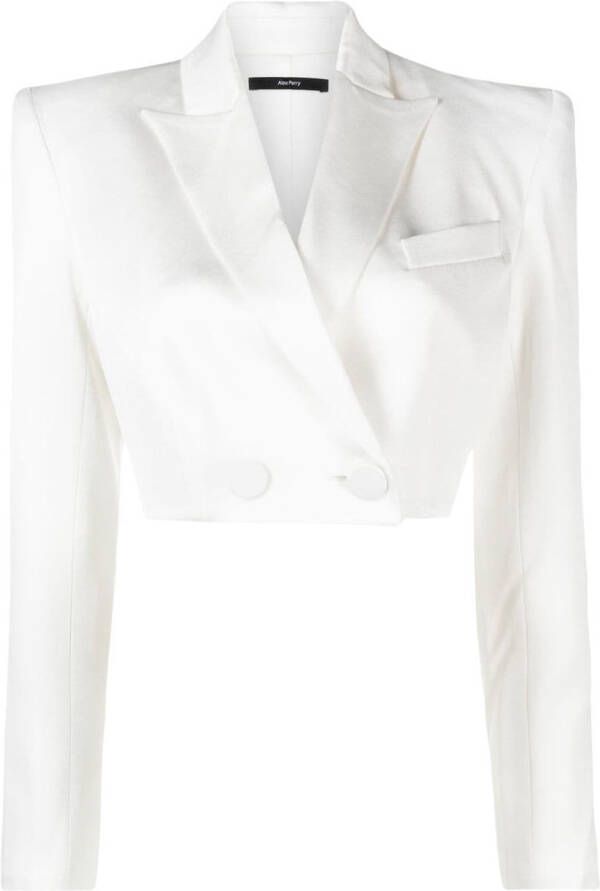 Alex Perry Blazer met enkele rij knopen Wit