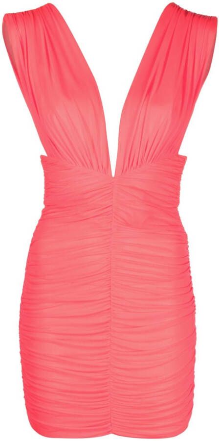 Alex Perry Midi-jurk met ruches Roze