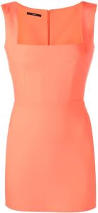 Alex Perry Mini-jurk met vierkante hals Oranje