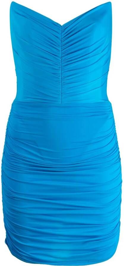 Alex Perry Strapless mini-jurk Blauw