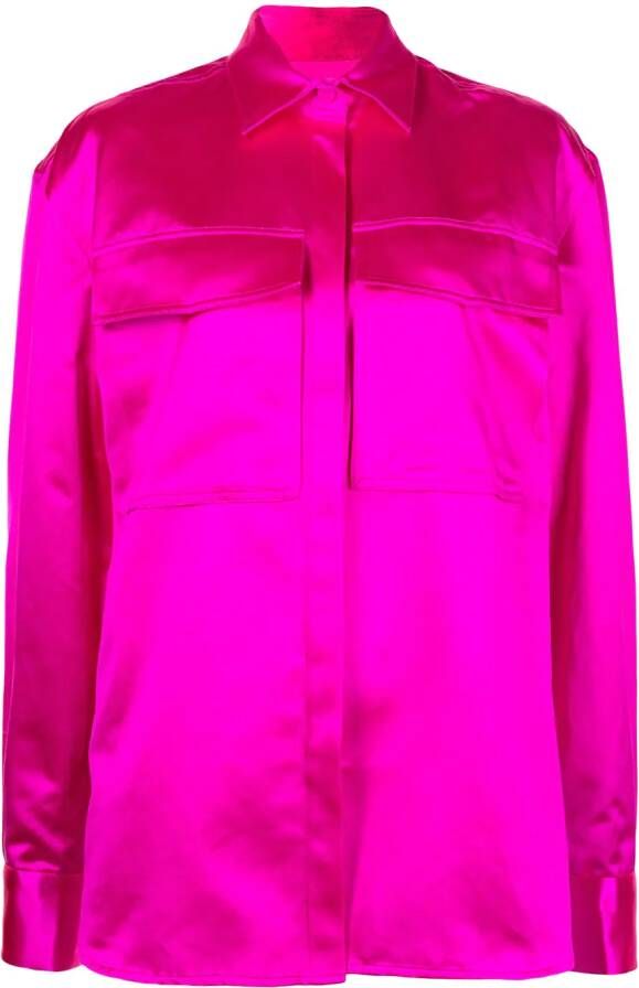 Alex Perry Satijnen blouse Roze