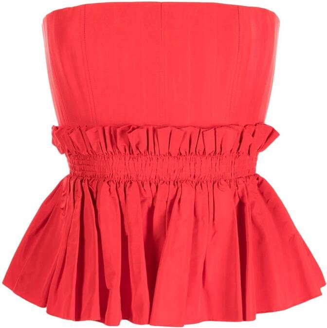 Alex Perry Strapless bustier Rood