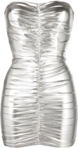 Alex Perry Strapless mini-jurk Zilver