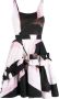 Alexander McQueen Mini-jurk met abstracte print Zwart - Thumbnail 1
