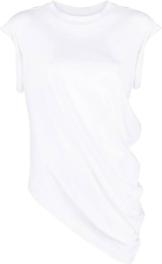 Alexander McQueen Asymmetrisch T-shirt Wit