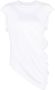 Alexander McQueen Asymmetrisch T-shirt Wit - Thumbnail 1