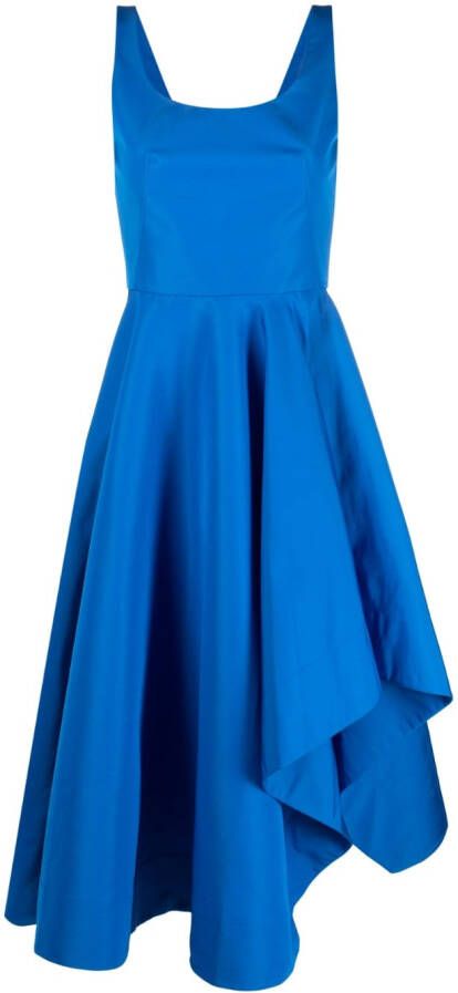 Alexander McQueen Asymmetrische midi-jurk Blauw