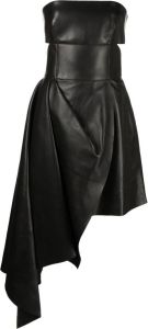 Alexander McQueen Midi-jurk met asymmetrische afwerking Zwart