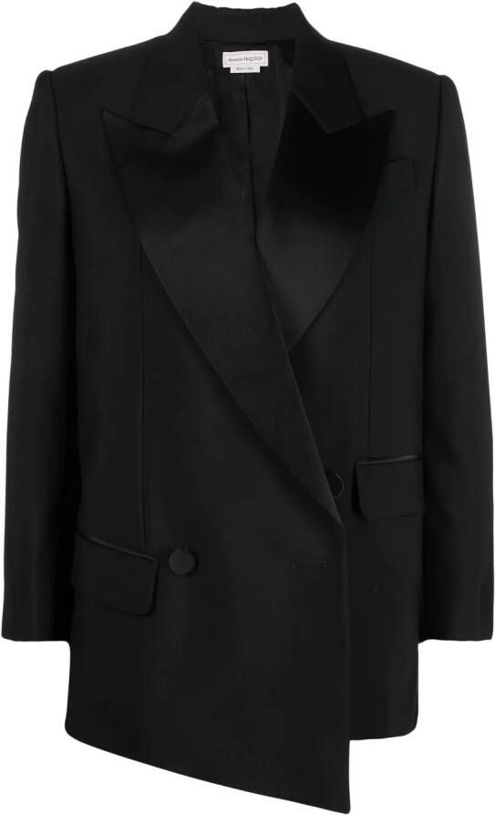Alexander McQueen Asymmetrische blazer Zwart