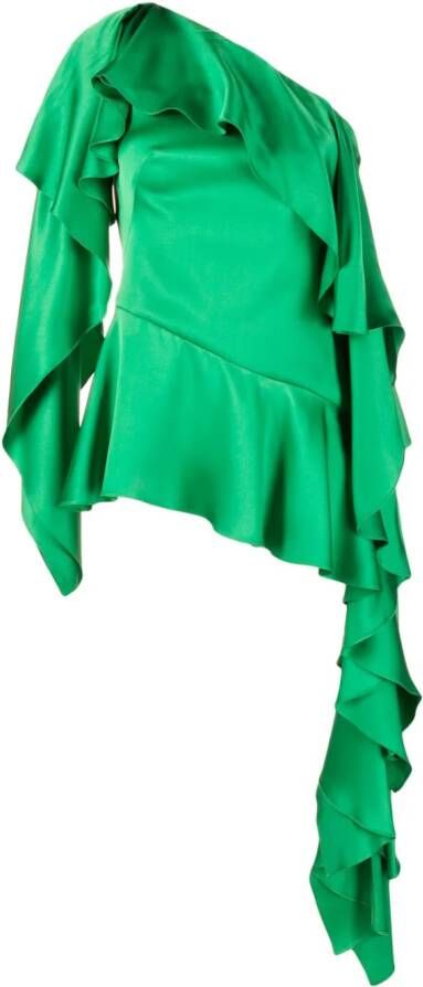 Alexander McQueen Asymmetrische blouse Groen