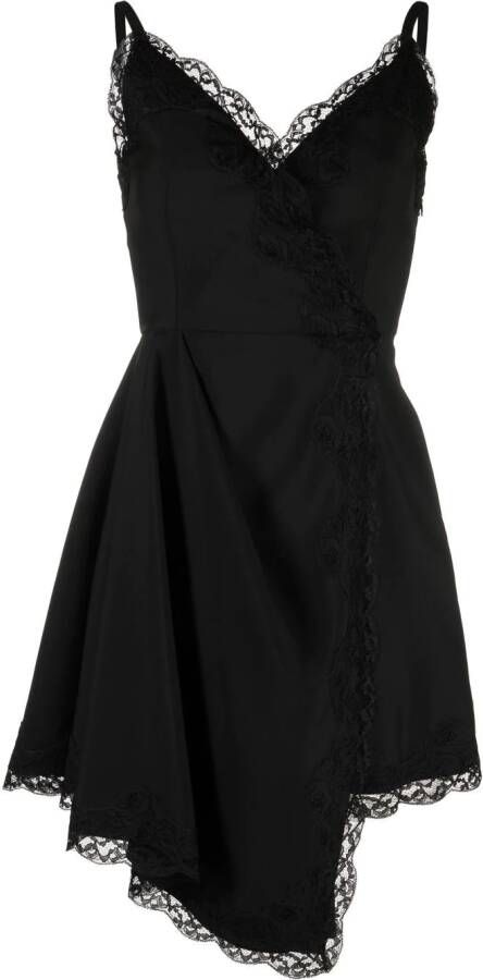 Alexander McQueen Asymmetrische mini-jurk Zwart