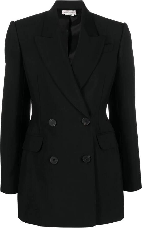 Alexander McQueen Blazer met dubbele rij knopen Zwart