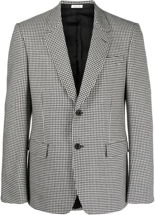Alexander McQueen Blazer met pied-de-poule print Wit