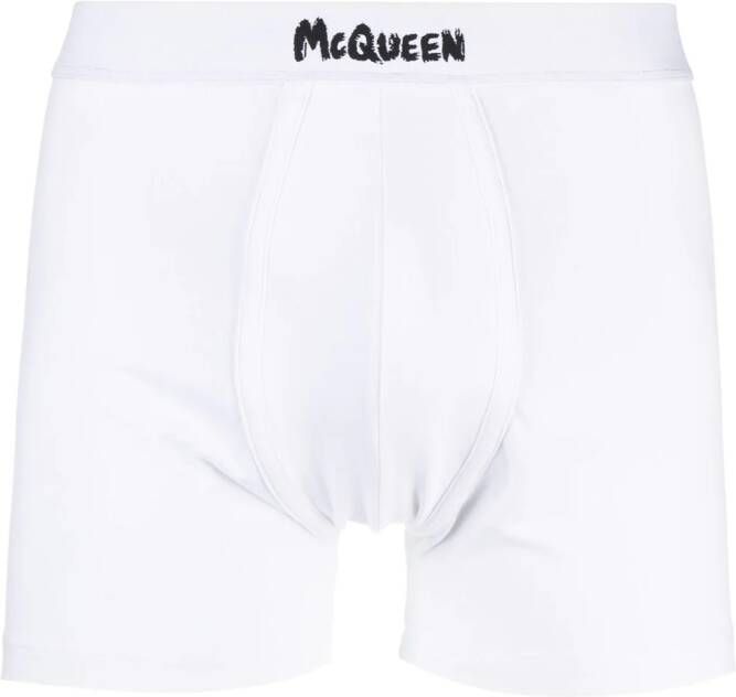 Alexander McQueen Boxershorts met logo Wit