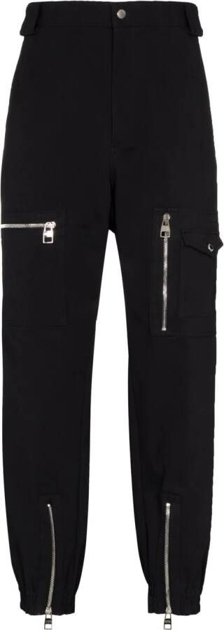 Alexander McQueen Broek met ritsdetail Zwart