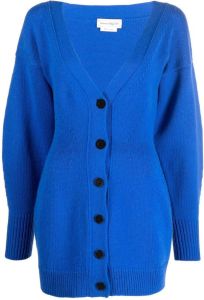 Alexander McQueen Button-up mini-jurk Blauw