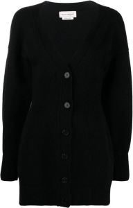 Alexander McQueen Button-up mini-jurk Zwart