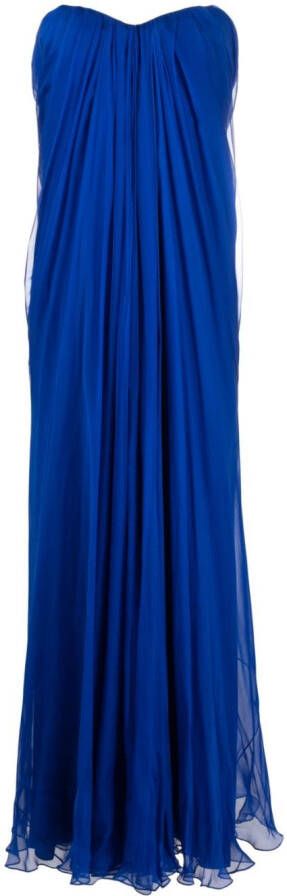 Alexander McQueen Chiffon maxi-jurk Blauw