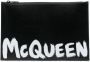 Alexander McQueen Clutch met logoprint Zwart - Thumbnail 1