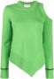 Alexander McQueen Trui met open schouders Groen - Thumbnail 1