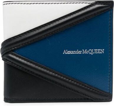 Alexander McQueen Portemonnee met colourblocking Blauw