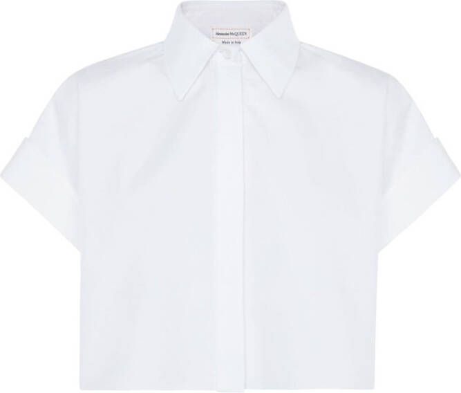 Alexander McQueen Cropped blouse Wit