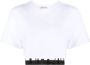 Alexander McQueen Cropped T-shirt Wit - Thumbnail 1