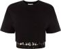 Alexander McQueen Cropped T-shirt Zwart - Thumbnail 1