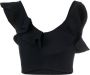 Alexander McQueen Cropped top Zwart - Thumbnail 1