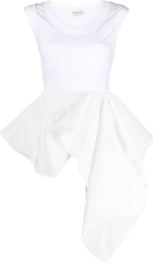 Alexander McQueen Mini-jurk met print Wit