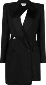 Alexander McQueen Asymmetrische blazerjurk Zwart