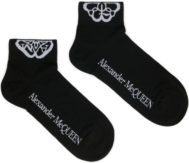 Alexander McQueen Sokken met logo Zwart