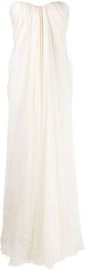Alexander McQueen Gedrapeerde jurk Wit