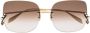 Alexander McQueen Eyewear AM0390S zonnebril met vierkant montuur Goud - Thumbnail 1