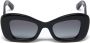 Alexander McQueen Eyewear Bold zonnebril met cat-eye montuur Zwart - Thumbnail 1